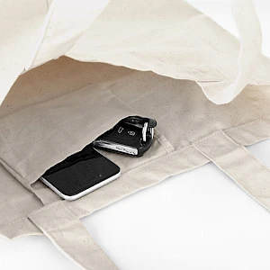 Puuvillakassi taskulla 280g