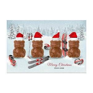 Suklaajoulukortti painatuksella