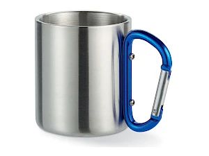 Teräksinen kahvimuki kiinnityskoukulla