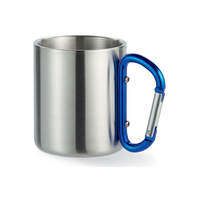 Teräksinen kahvimuki kiinnityskoukulla