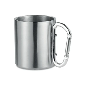 Teräksinen kahvimuki kiinnityskoukulla