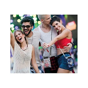 Crossbody-laukku puhelimelle ja passille