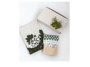 Lahjasetti vihreä tervehdys