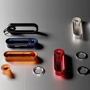 Karabiinikoukku Connect_Sininen Oranssi