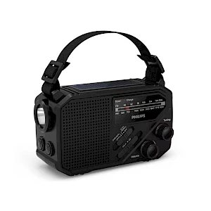 Philips hätäradio taskulampulla.
