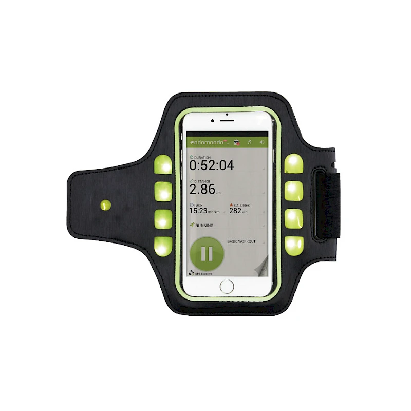 Juoksupidike LED-valolla Käsivarsikotelo