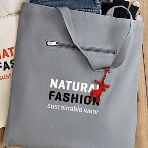 Kangaskassi vetoketjulla