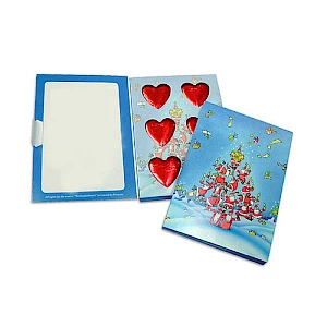 Joulukortti suklaasydän