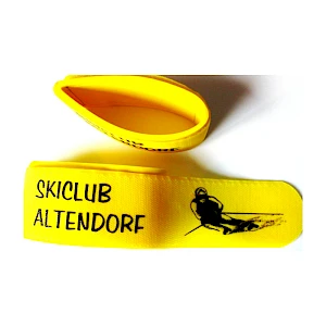 Suksien kiinnityshihna omalla painatuksella