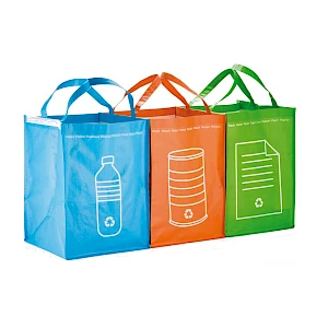 Kierrätyskassisetti 3 kpl Kierrätyskassit