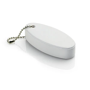 Kelluva avaimenperä logolla