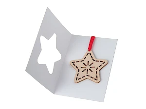 Joulukortti kuusenkoriste