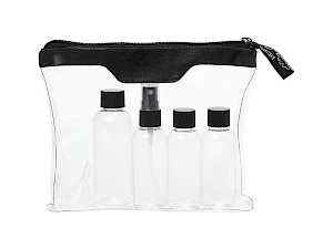 Läpinäkyvä toilettilaukku