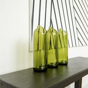 Käsintehty vesikarahvi kierrätyslasia