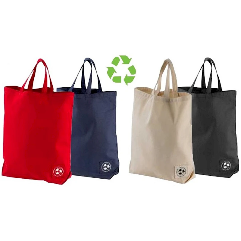 Puuvillakassi Kierrätysmateriaalista logo painatus