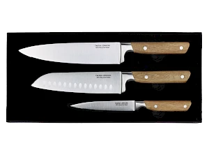 Veitsisetti, kierrätettyä terästä