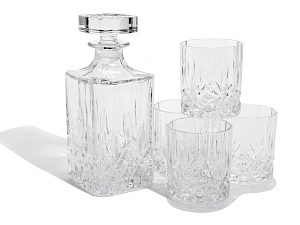 Lasinen karahvi, 4 kpl juomalasi