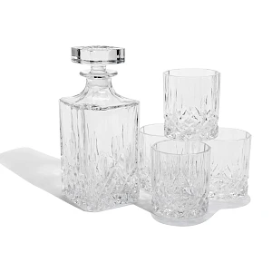 Lasinen karahvi, 4 kpl juomalasi