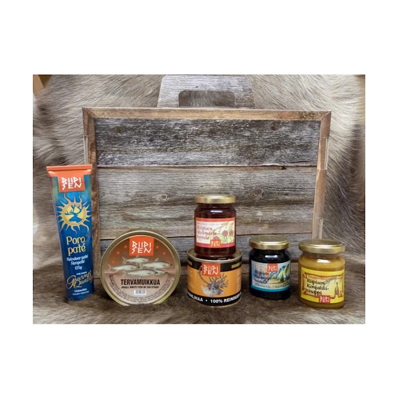Jouluherkkulaatikko kotimainen liikelahja herkut Suomen luonnosta