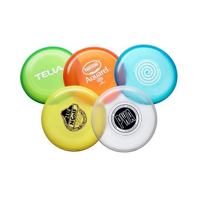 Läpikuultava Frisbee omalla painatuksella