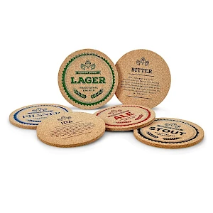 Lasinalunen korkkia omalla painatuksella