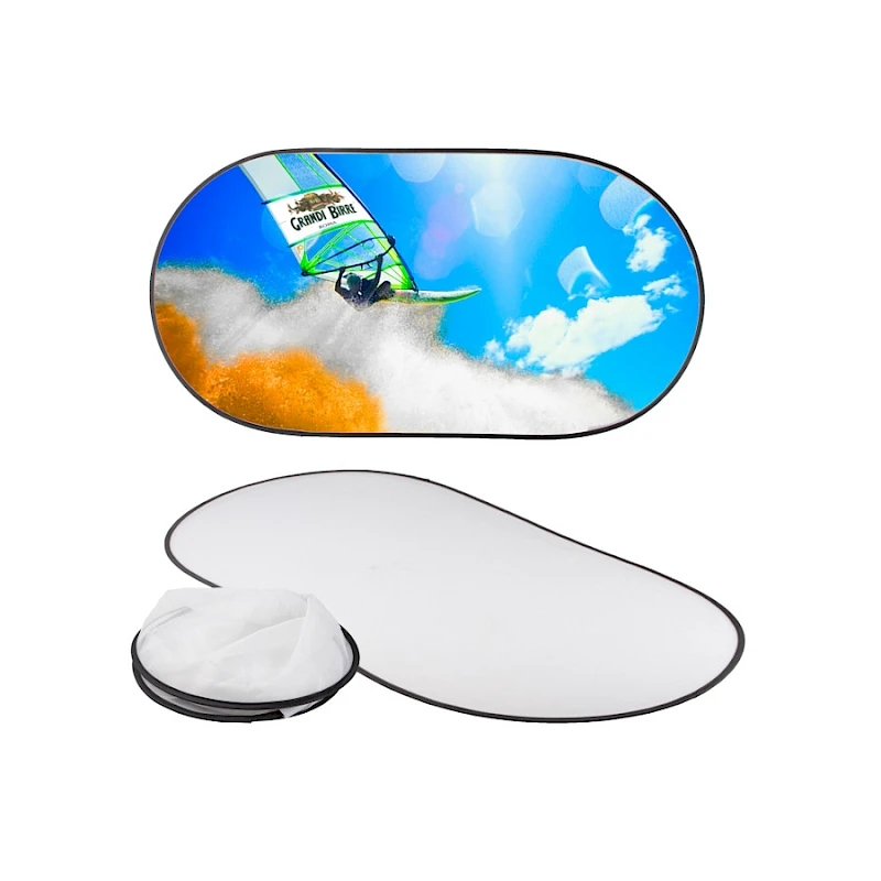 Auton tuulilasin aurinkosuoja painatuksella