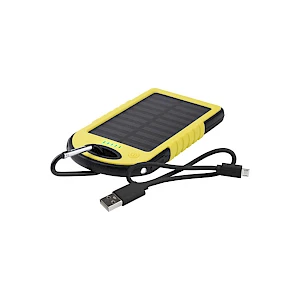 Vedenpitävä aurinkolaturi Power Bank 4000 mAh valolla
