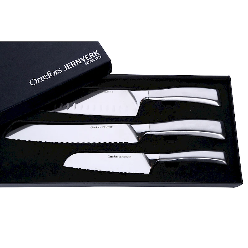 Orrefors Jernverk Keittiöveitsi 3 kpl lahjasetti
