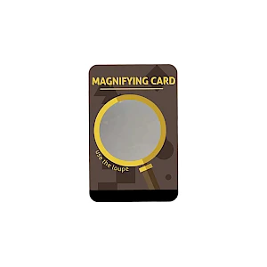 Suurennuslasikortti Suurennuslasikäyntikortti logo painatuksella