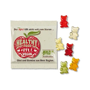 Nallekarkki Vegaaninen makeinen Hedelmämakeinen Hedelmäkarkki Vegani ekologinen omalla painatuksella