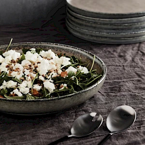 Tarjoilukulho Nomimono ruskea salaattilautanen