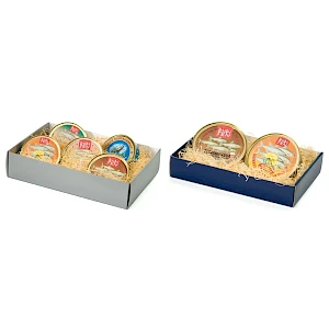 Riipisen kalaherkut lahjapakkauksessa