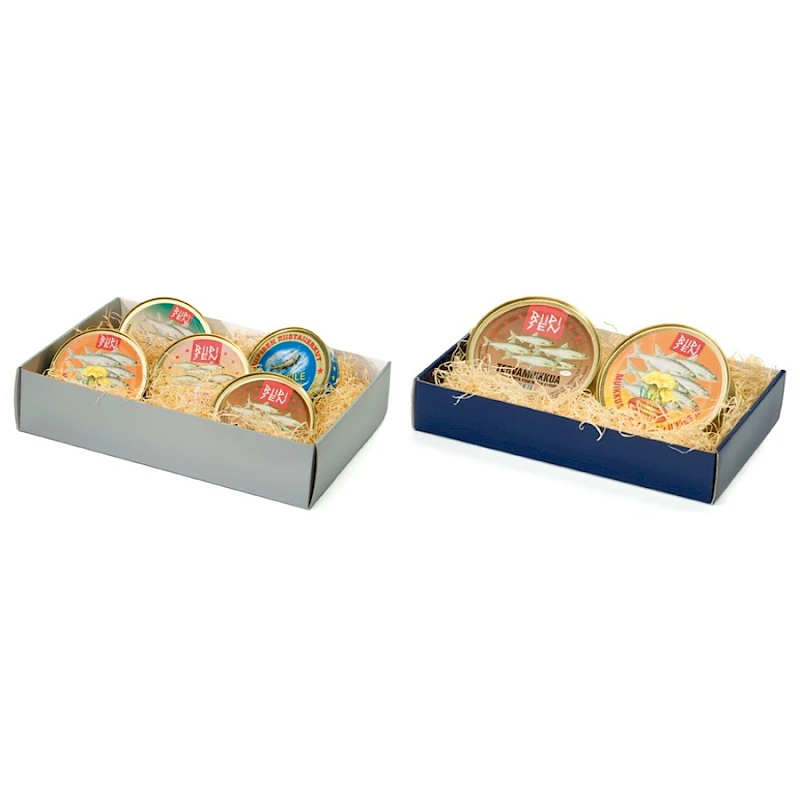 Riipisen kalaherkut lahjapakkauksessa