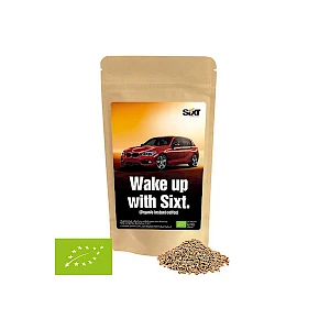 Pikakahvia omalla etiketillä logolla