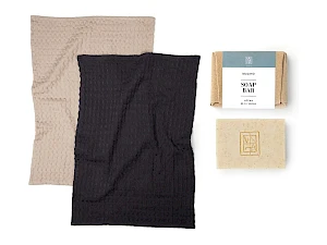 Lahjasetti Pyyhe Waffle ja saippua