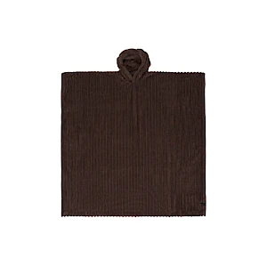 Hupullinen Poncho Cozy_tummanruskea