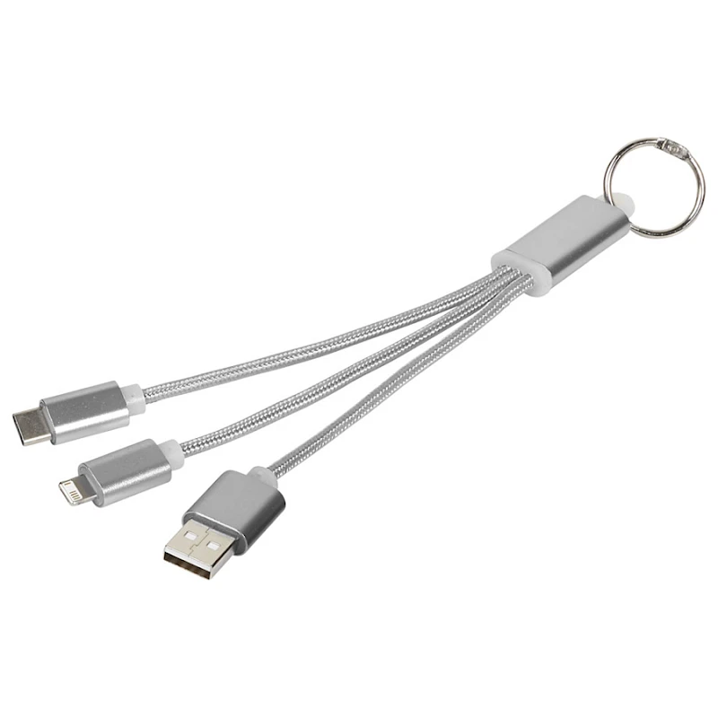 3 in 1 Latausjohto avainrenkaalla Latauskaapeli 3 in 1