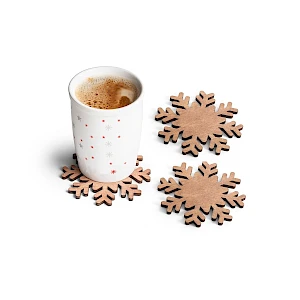 Puinen lasinalunen Lumihiutale lahja