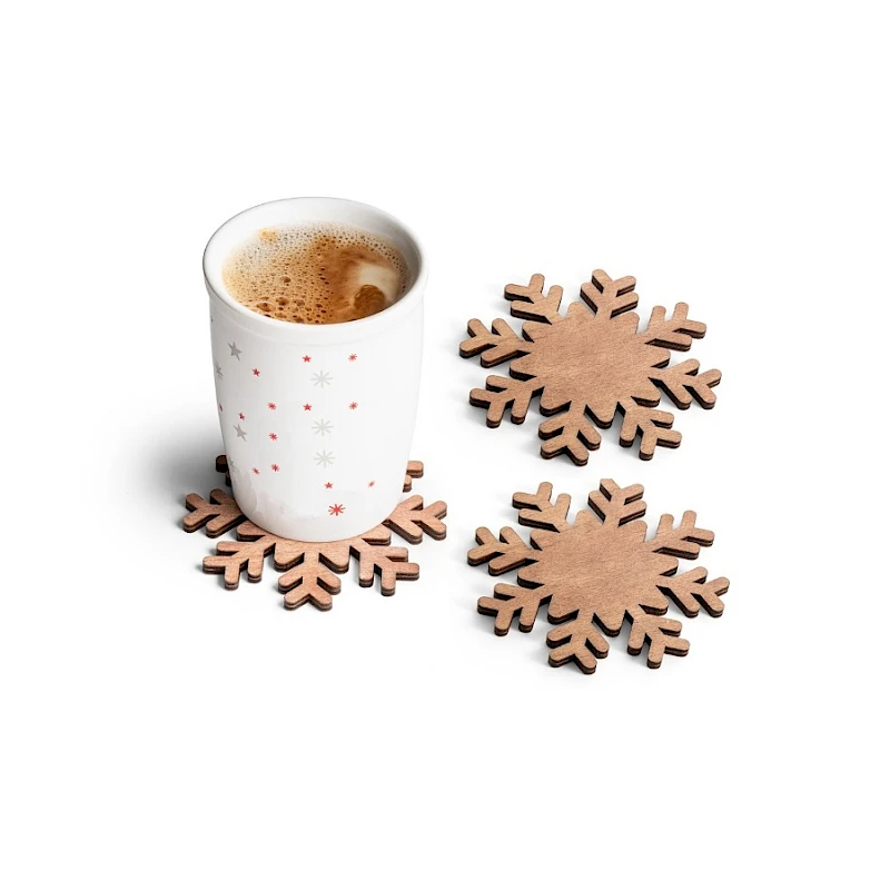 Puinen lasinalunen Lumihiutale lahja