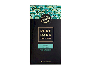 Fazer Pure Dark 70% Cocoa - Twist of Mint 95G