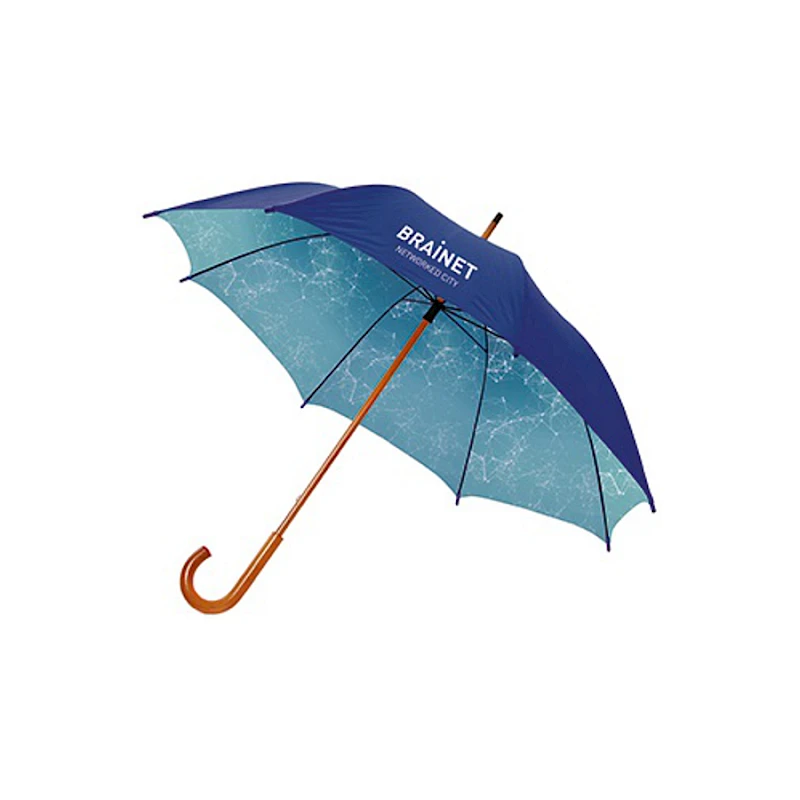 23" rPET Sateenvarjo puukahva sublimaatio