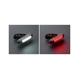 Pyörävalo ladattava punainen valkoinen valo